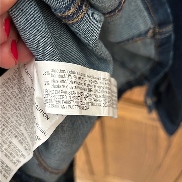 ZARA DARK WASH DENIM LONG SLEEVE MINI DRESS deep‎ indigo fit flare women’s small - Picture 6 of 6